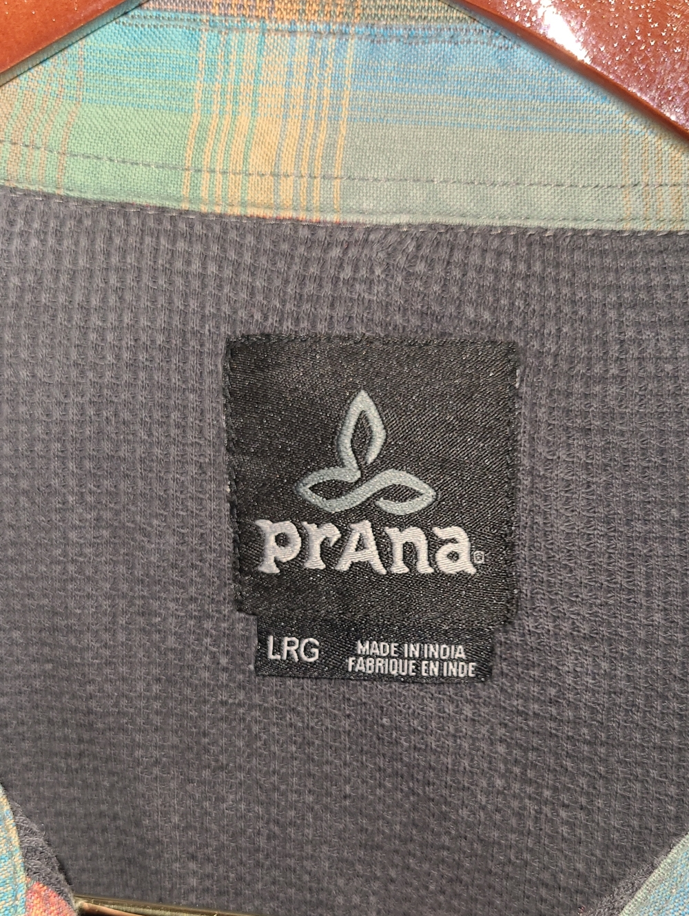 Prana Men's Pastel Plaid Button-Down Shirt in Blue, Pink, Green Organic Cotton - Picture 7 of 11